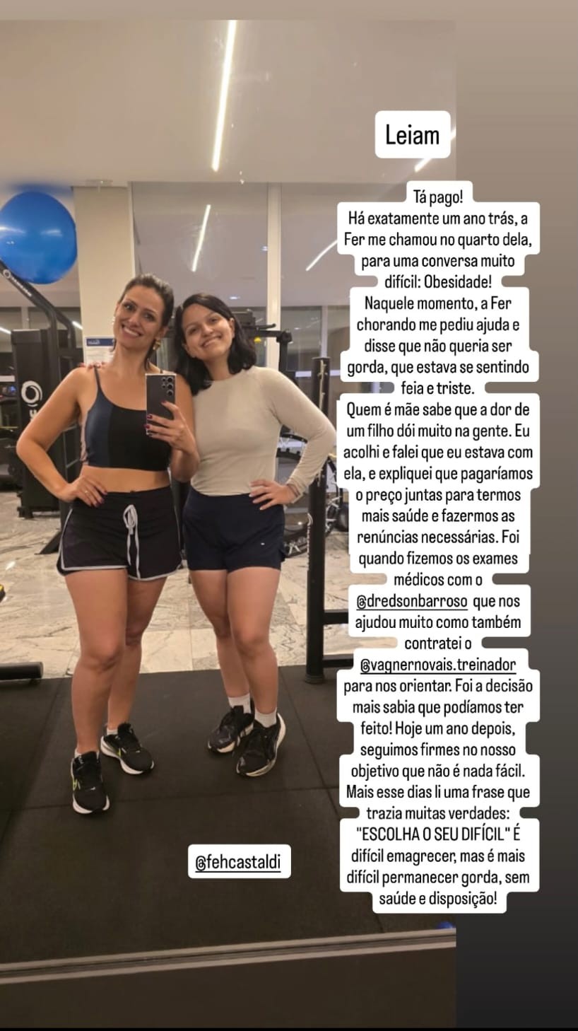 Depoimento de @fehcastaldi